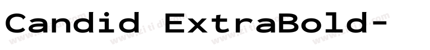 Candid ExtraBold字体转换